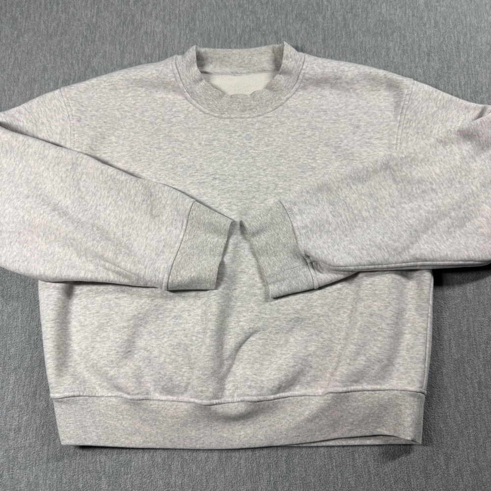 Lululemon Sweatshirt Womens XS/S Gray Scuba Oversized Crewneck Fleece Pullover